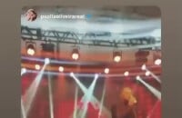 Paolla Oliveira sobe ao palco para prestigir Diogo Nogueira em show